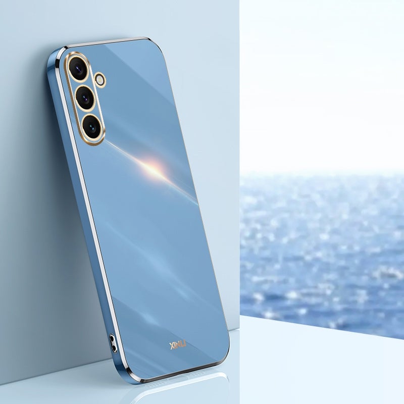 HuHa Protective Cover For Samsung Galaxy A16 5G XINLI Straight Edge 6D Electroplate TPU Phone Case(Celestial Blue) - Image 1