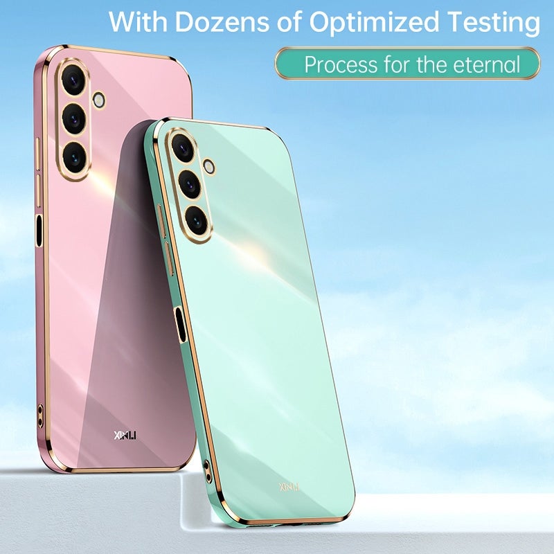 HuHa Protective Cover For Samsung Galaxy A16 5G XINLI Straight Edge 6D Electroplate TPU Phone Case(Celestial Blue) - Image 2
