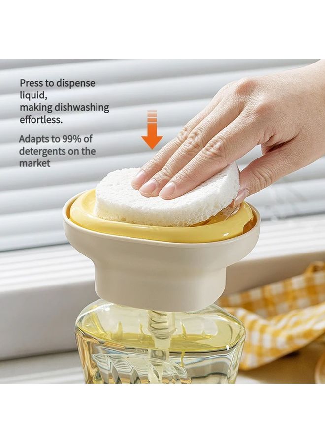 موزع صابون الأطباق الأرجواني الثقافي المضاد للتسرب، بتشغيل لمسة واحدة، منظف سطح المطبخ المدمج - Image 2