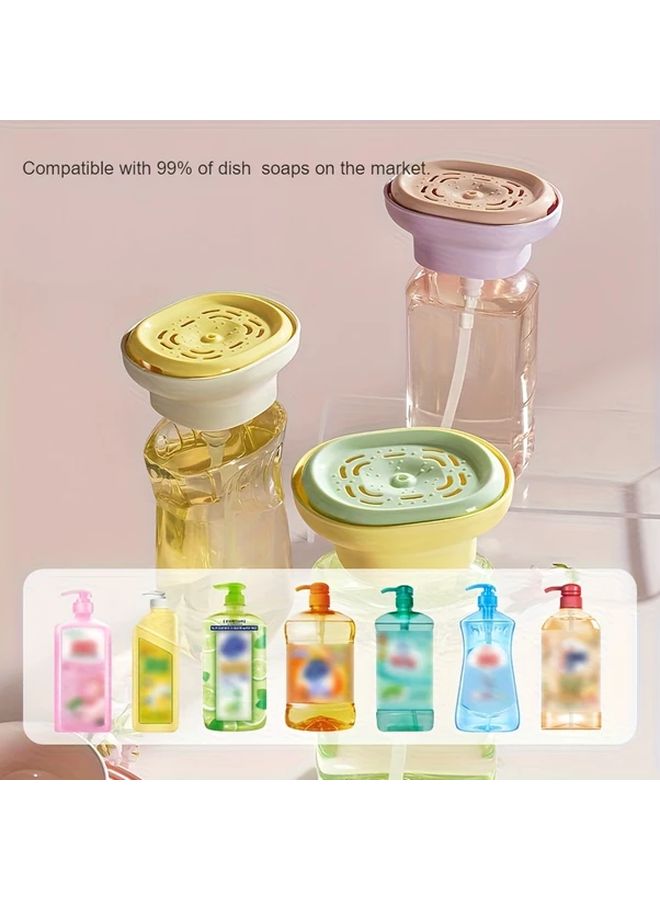 موزع صابون الأطباق الأرجواني الثقافي المضاد للتسرب، بتشغيل لمسة واحدة، منظف سطح المطبخ المدمج - Image 4