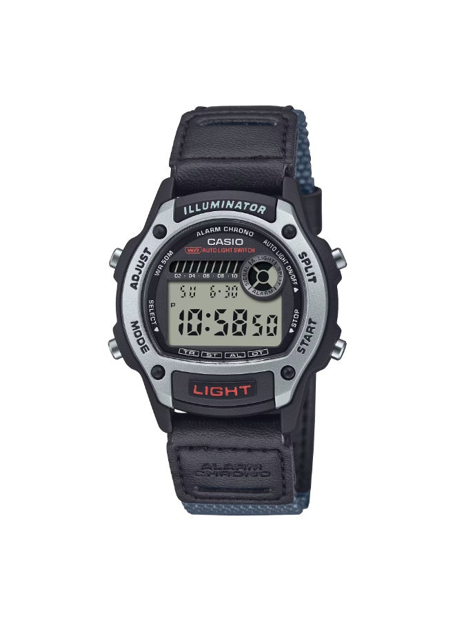 CASIO Men's Leather Digital Watch W-220HF-8AVDF - 36.6 mm - Image 1