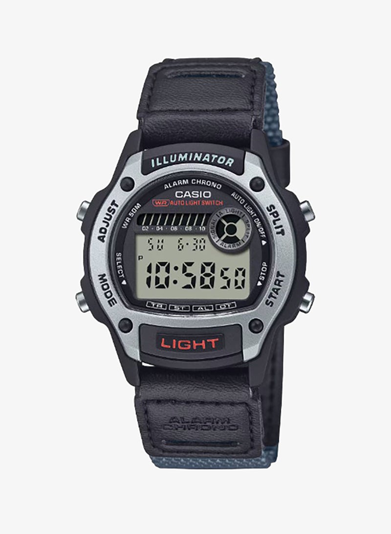 CASIO Men's Leather Digital Watch W-220HF-8AVDF - 36.6 mm - Image 1