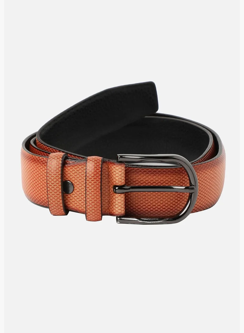 French Accent Textured Formal PU Leather Belt For Men