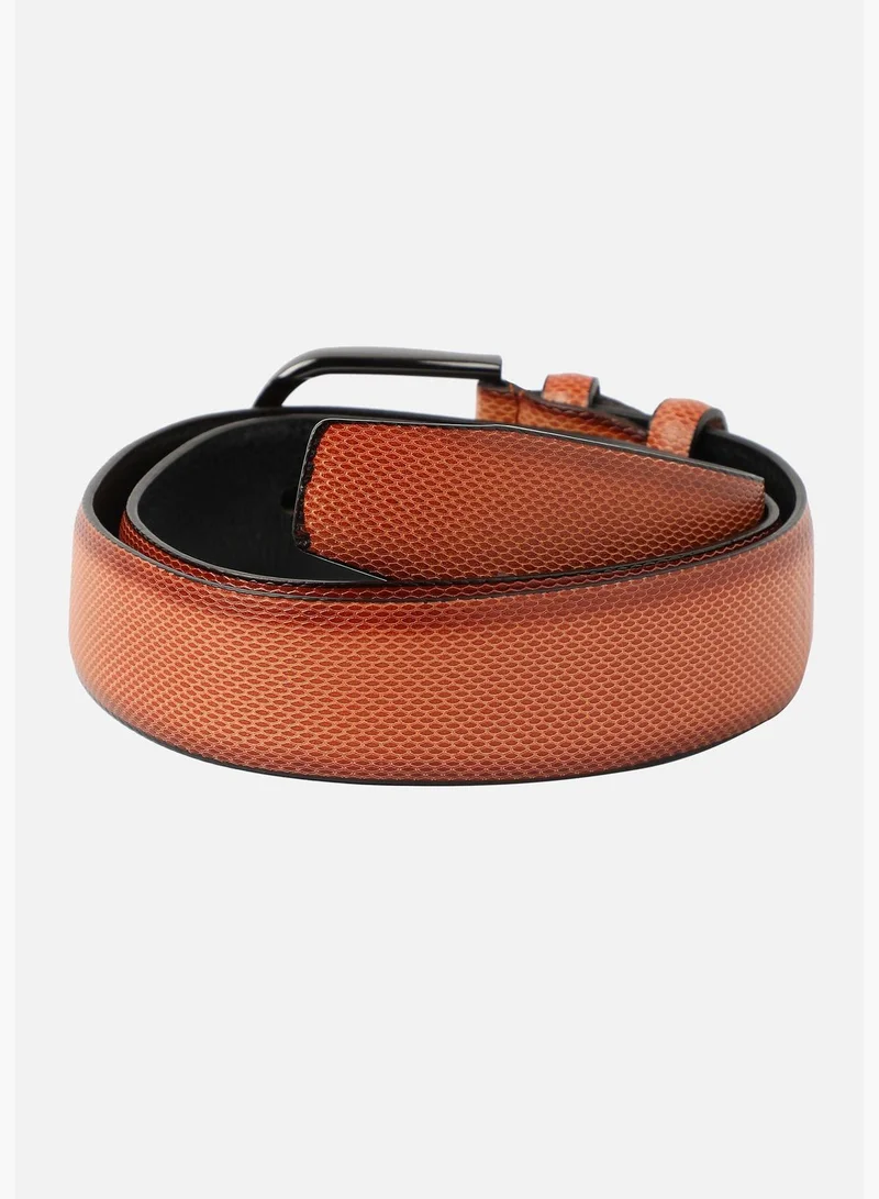 French Accent Textured Formal PU Leather Belt For Men