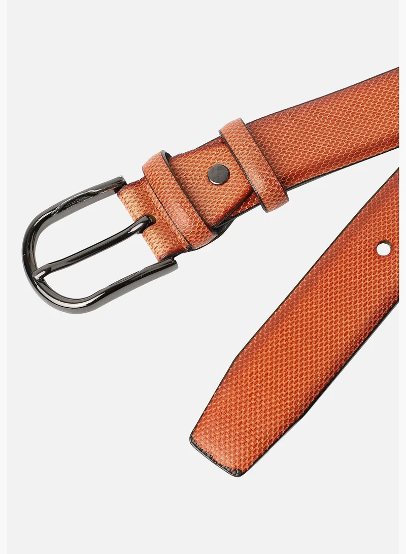 French Accent Textured Formal PU Leather Belt For Men