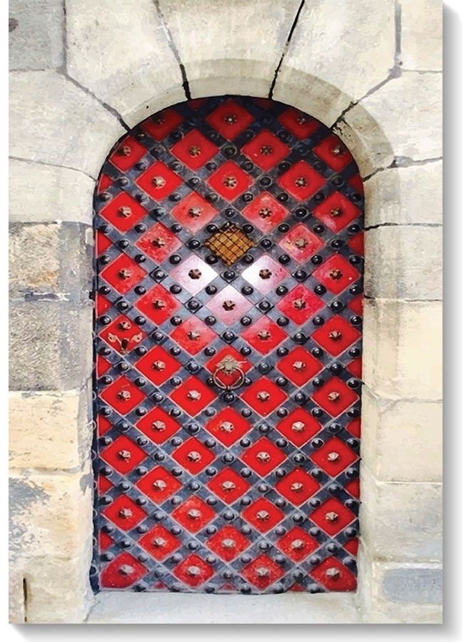 RYN Old Door Wall Art Multicolour 40x60cm - Image 1