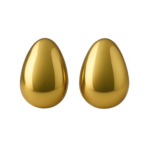 Estele Earrings for Women Gold Plated Latest Stylish Designer Oval Shaped Stud Earrings for Girls and Women-393/707 ER - Image 1