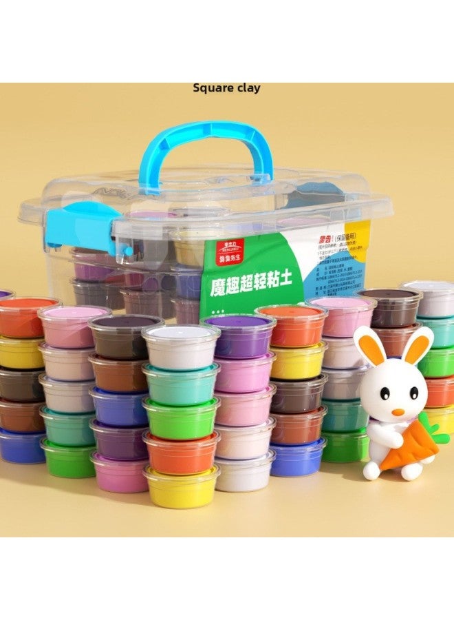 Ultra Light Clay An Plasticine Color Mud DIY Space Mud 12 Color 24 Color 36 Color Boxed Children's Toys Factory-Specifications:12-color Clay Model 【storage Box + 24 Accessories】 - Image 3