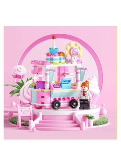 GGEROU Food Cart Building Block Toy Set for Kids，Building Block Playset，Building Kit Street Food Construction Toys Gifts for Boys Girls Aged 4 5 6 7 8+  - Image 1