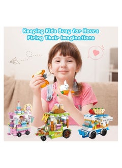 GGEROU Food Cart Building Block Toy Set for Kids，Building Block Playset，Building Kit Street Food Construction Toys Gifts for Boys Girls Aged 4 5 6 7 8+  - Image 5