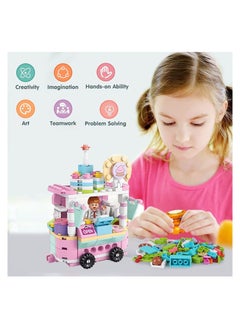 GGEROU Food Cart Building Block Toy Set for Kids，Building Block Playset，Building Kit Street Food Construction Toys Gifts for Boys Girls Aged 4 5 6 7 8+  - Image 2
