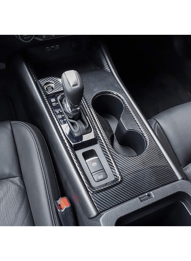 Kadore Kadore Carbon Fiber Pattern Interior Gear Shift Panel Cup Holders Frame Cover Trim for 2019-2022 Nissan Altima SV SR SL Platinum (Left Hand Drive) 1pc  - Image 3