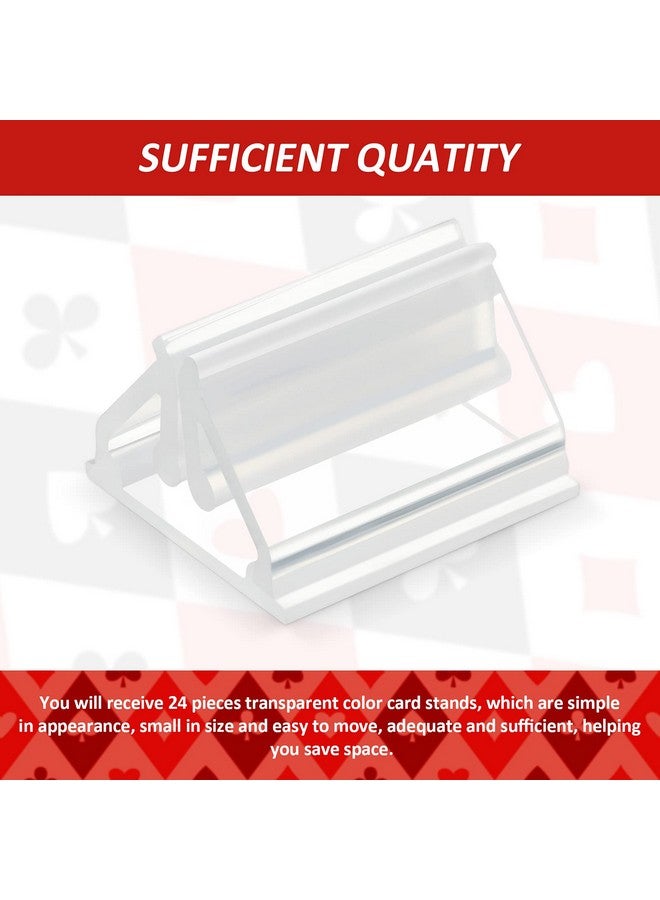 Maitys 30 Pieces Game Card Stands Plastic Card Stands DIY Board Stand for Party Favor (Transparent) - Image 3