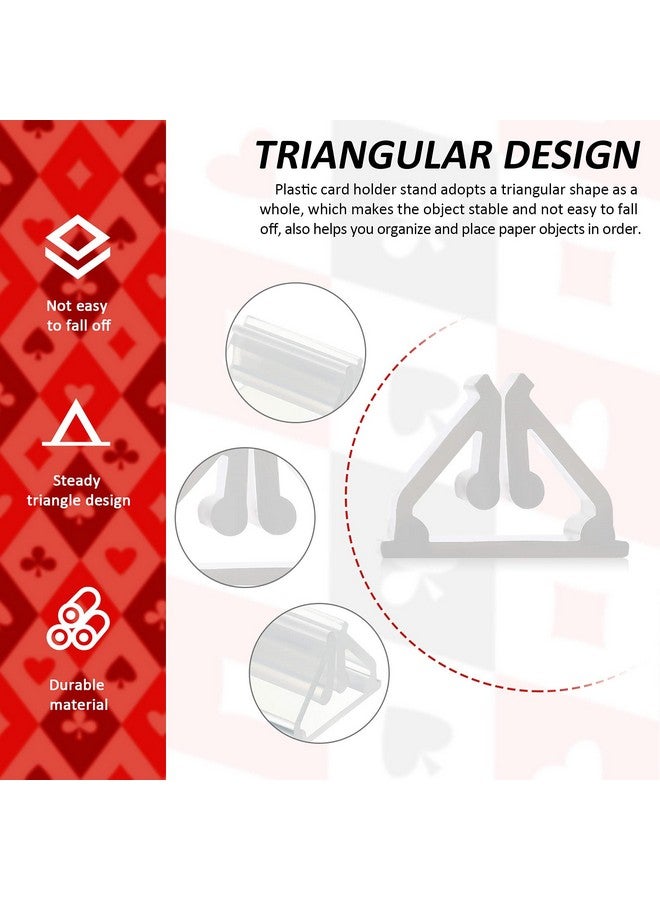 Maitys 30 Pieces Game Card Stands Plastic Card Stands DIY Board Stand for Party Favor (Transparent) - Image 4