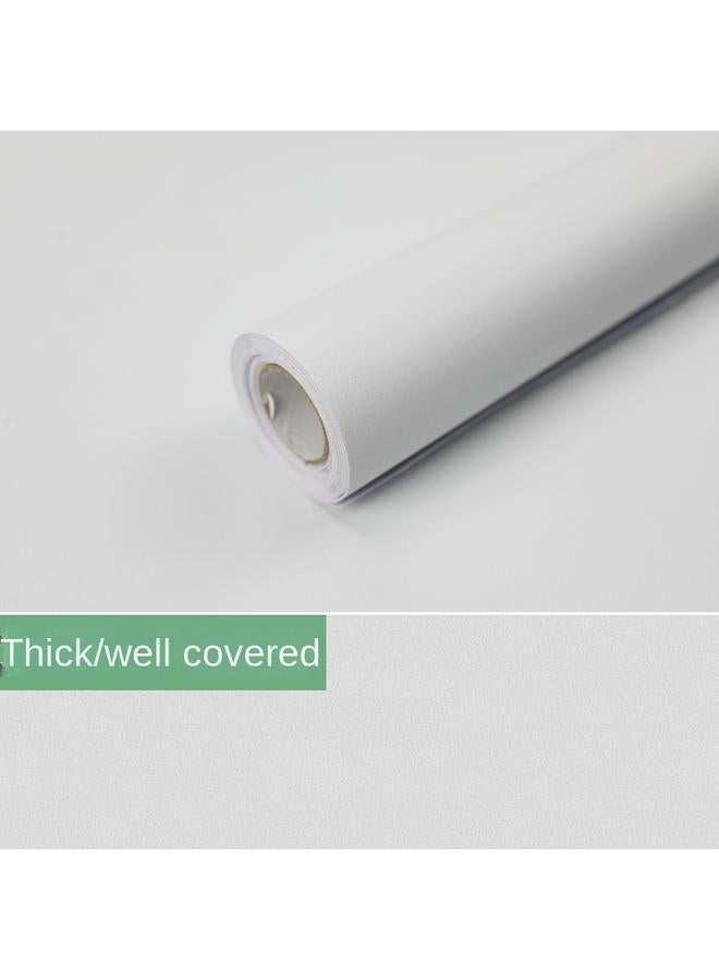 Bluejw Thickened Wallpaper Self-adhesive Morandi White Wallpaper Bedroom Waterproof Wardrobe Desktop Kitchen Wall Stickers Moisture-proof - Image 1