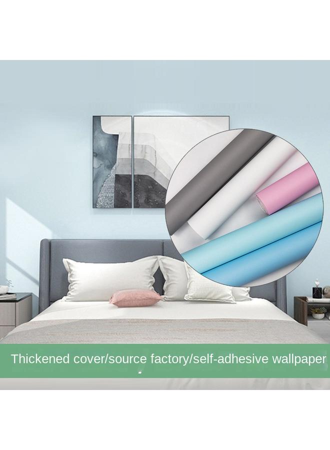 Bluejw Thickened Wallpaper Self-adhesive Morandi White Wallpaper Bedroom Waterproof Wardrobe Desktop Kitchen Wall Stickers Moisture-proof - Image 3