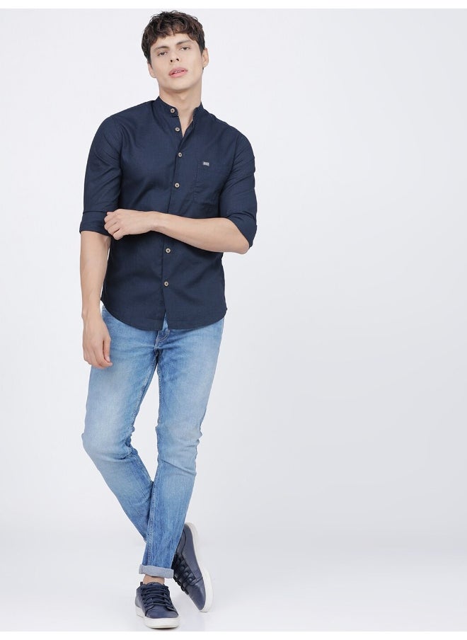 Navy Slim Fit Casual Plain Shirt - pzsku/ZE23E7DA05B63F0C712D2Z/45/_/1735563451/9b496d1b-805a-47ba-9333-4e9f430becf8