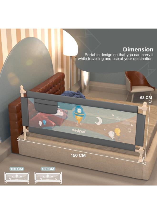 BAYBEE Single Side Bed Rail Guard Barrier for Baby - Image 4