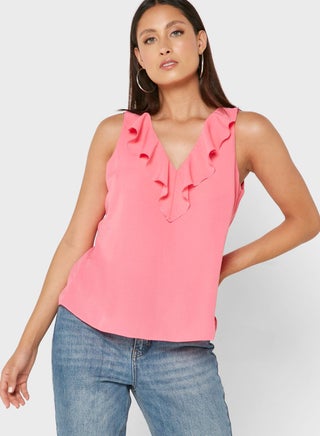 Ruffle Detail V-Neck Top - pzsku/ZE23E90C8309EC0DC37B8Z/45/_/1698930396/2405465e-c042-47bd-bd6f-7d4f3ed382f0