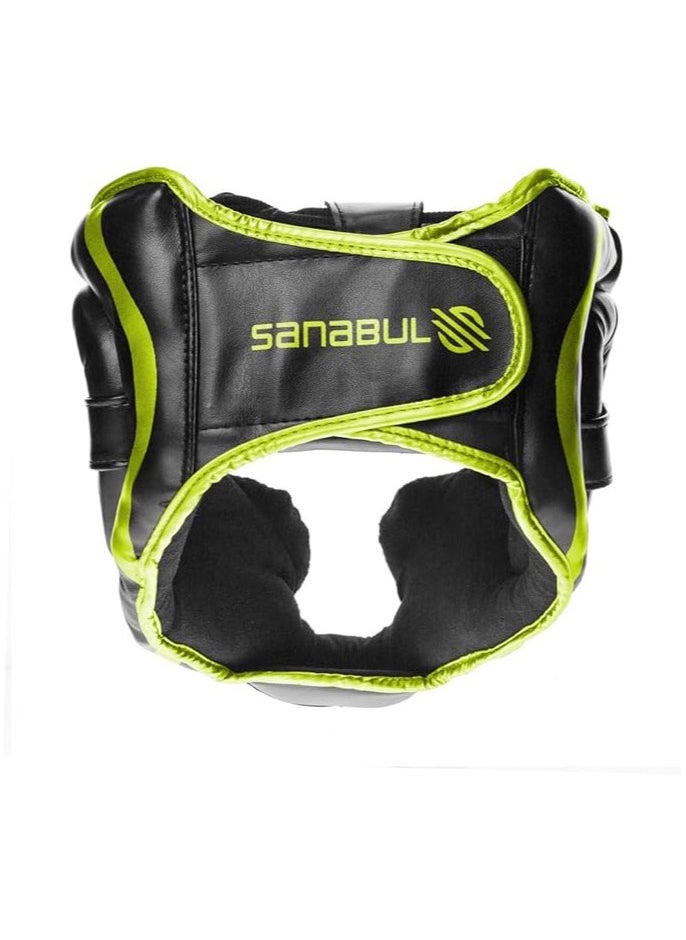 Sanabul  Essential Boxing Headgear for Men & Women | Muay Thai and MMA Headgear | Sparring Headgear | Boxing Head Gear with Full Face Coverage (Green, S/M)  - Image 5