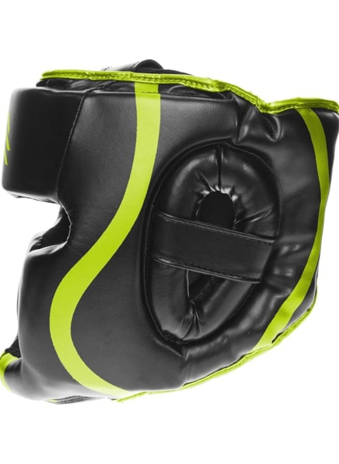 Sanabul  Essential Boxing Headgear for Men & Women | Muay Thai and MMA Headgear | Sparring Headgear | Boxing Head Gear with Full Face Coverage (Green, S/M)  - Image 4