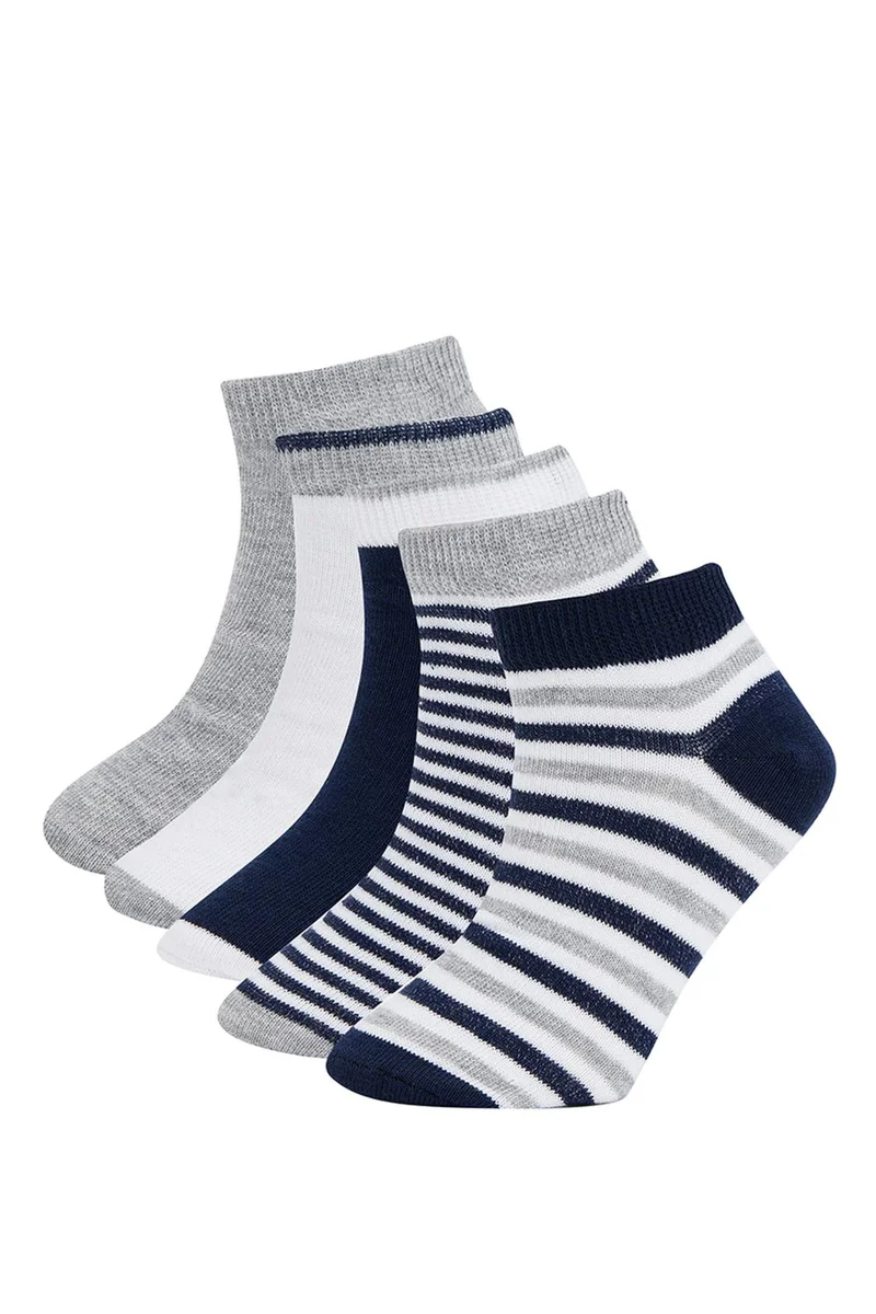 ديفاكتو Boys Cotton 5 Pack Short Socks