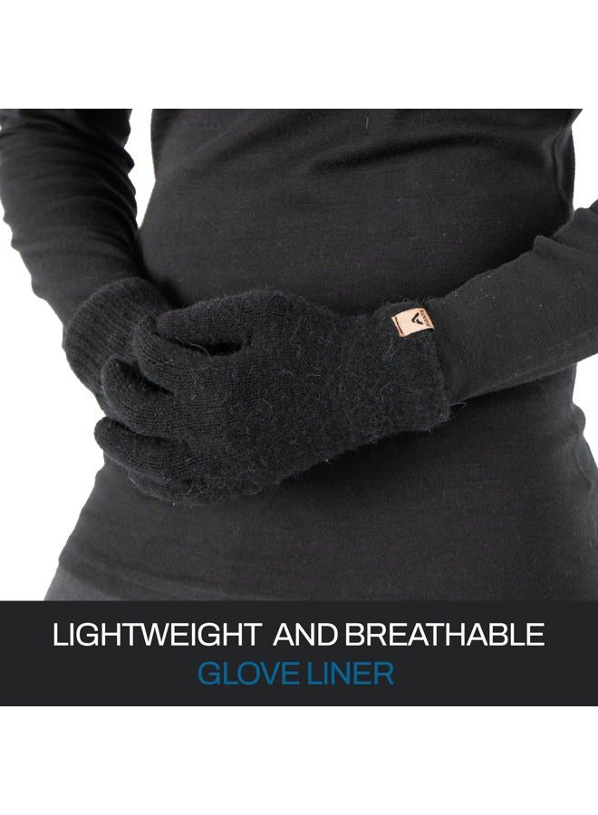 Avantic Alpaca Wool Ski Gloves - Touchscreen Gloves for Men & Women for Skiing Snowboarding & Winter Sports (Hunter Green, Large/X-Large) - Image 3