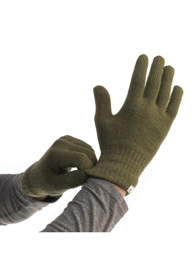 Avantic Alpaca Wool Ski Gloves - Touchscreen Gloves for Men & Women for Skiing Snowboarding & Winter Sports (Hunter Green, Large/X-Large) - Image 1