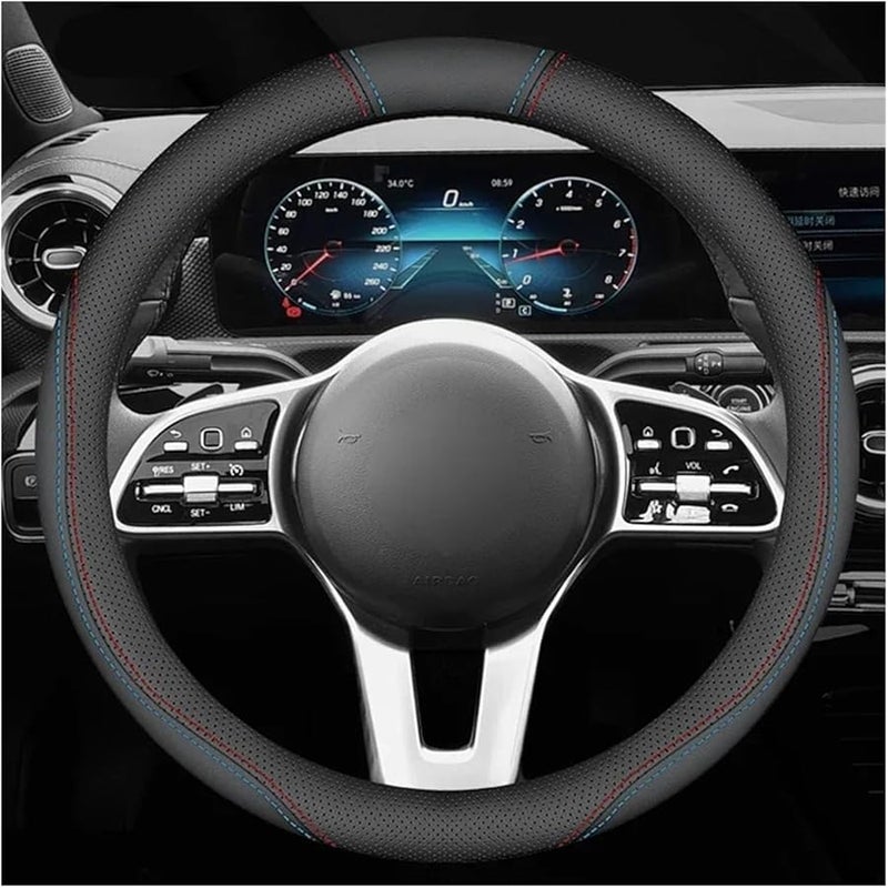 Large Leather Braided Steering Wheel Cover 38 47cm for Bus Truck Scania Renault Isuzu Color C 41 42cm - Image 5