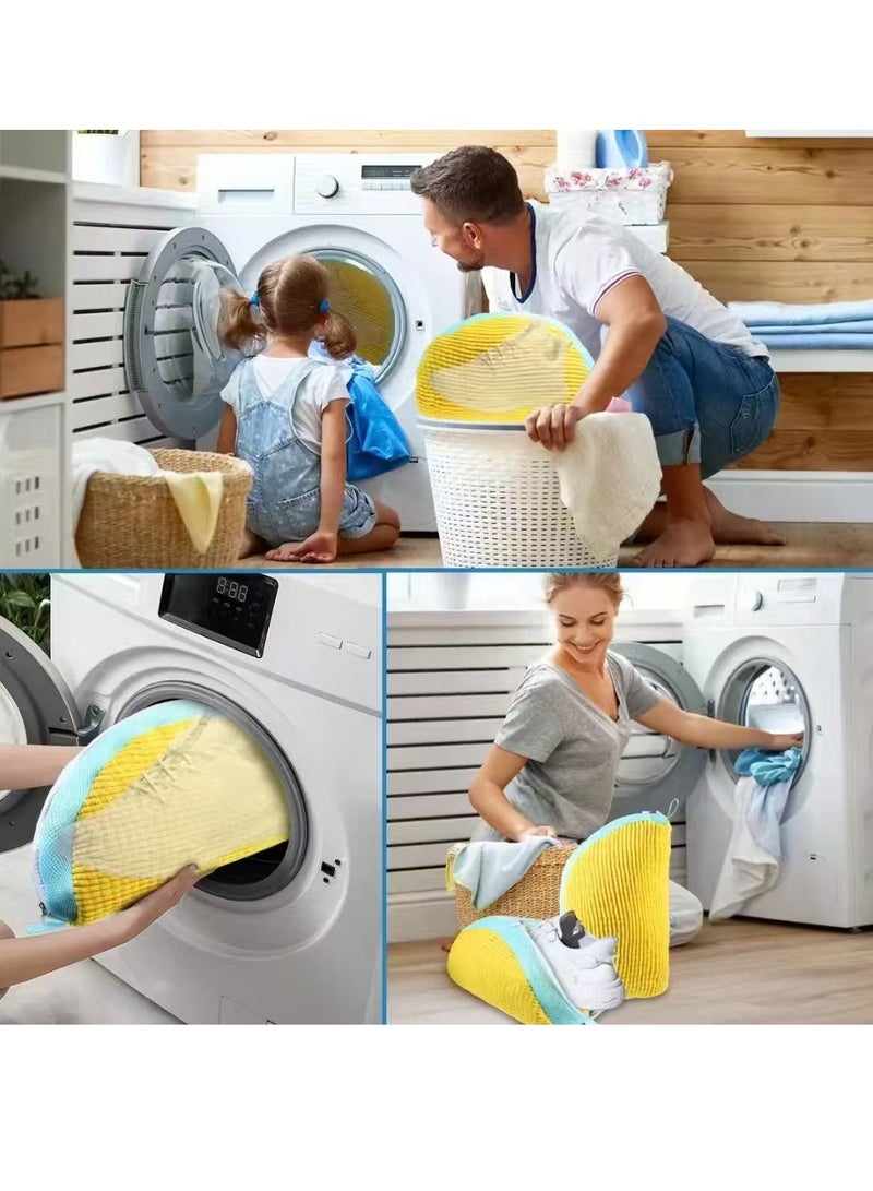 Shoe washing bag New thickened reusable washing machine special shoe protective bag Chenier mesh cleaning bag - Image 2