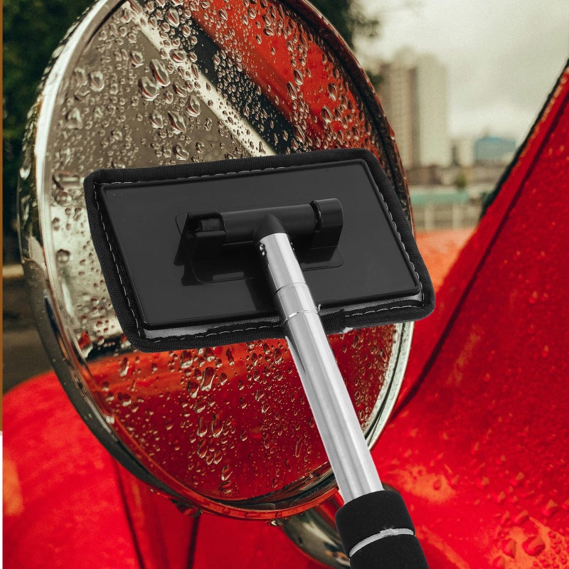 Side Mirror Cleaner Retractable Car Rearview Mirror Brush Window Cleaner Portable Vehicle Accessories For Rainy Foggy Weather - Image 5