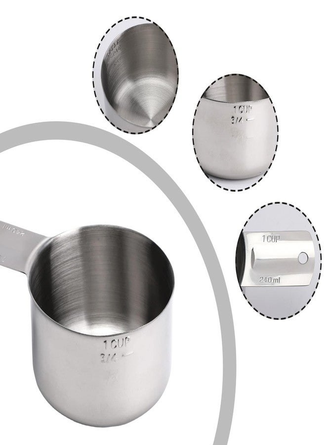 Gallipower 1Cup Single Measuring Cup,Stainless Steel Measure Scoop,Single Measure Cups,Kitchen Gadgets,Metal Measure Scoop for Cooking Baking(240ml,8oz) - Image 3