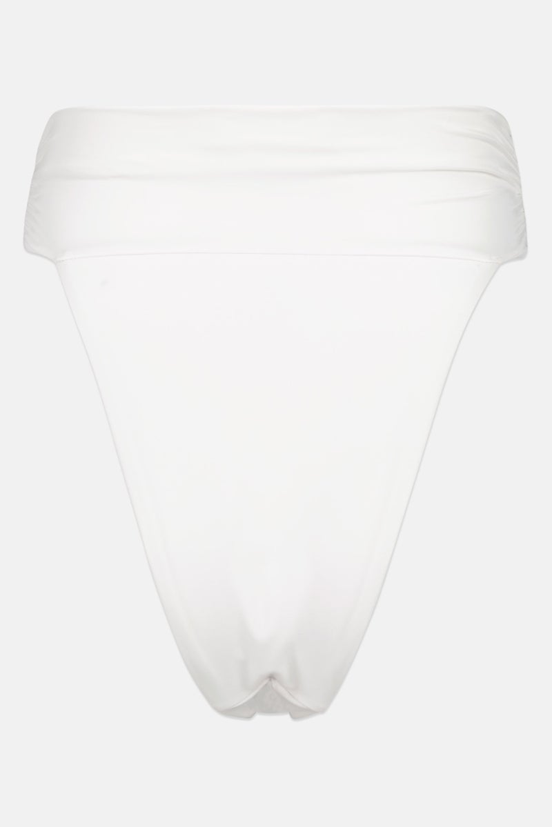 Asos Design Women Plain Twist High Waist Swim Bikini, White  - Image 2