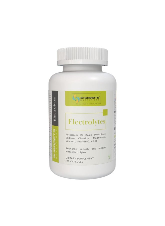 Sharrets Electrolytes 120 Capsules -Essential Minerals (K,P, Na,Cl, Mg,Ca) And Vitamins C, D, & K2- For Optimal Energy & Hydration.  - Image 1