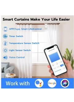 Excefore Smart Automatic Curtain Opener, Curtain Opener Electronic, Remote Control with App/Timer/Voice, Automatic Light Sensor, Add Gateways, for Google Alexa, No Remote  - Image 3
