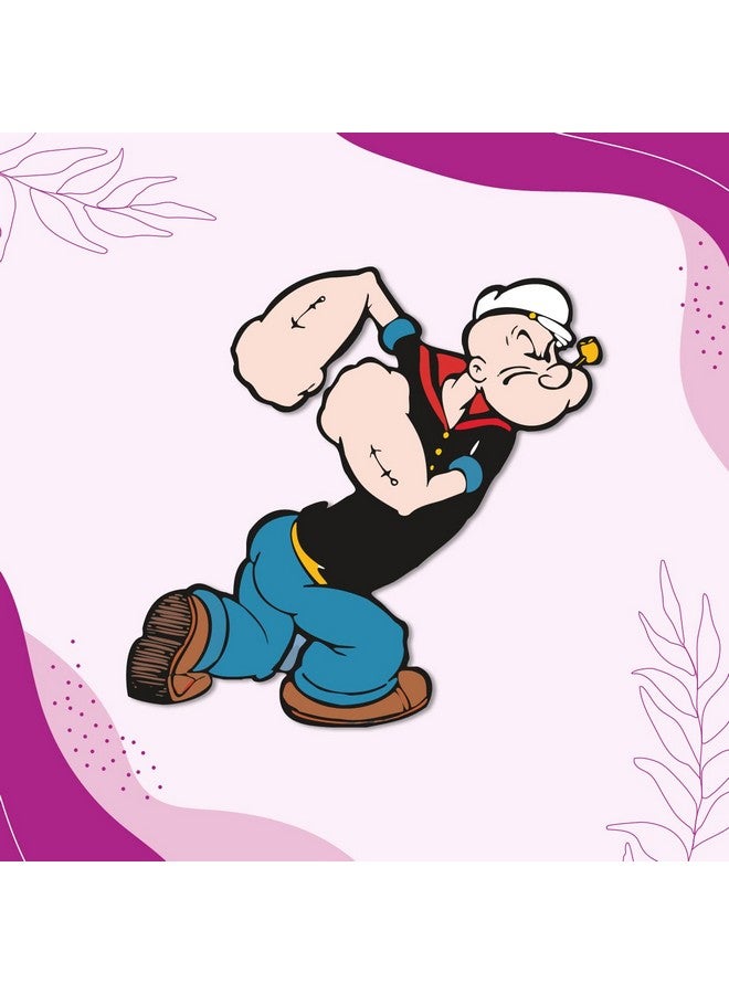 Bhai Please Popeye The Sailor Wooden Fridge Magnet Fun Comic Character Gift and Decoration | Attractive Cartoon Theme Magnet for Indoor Decoration (Pack of 1) - Image 5