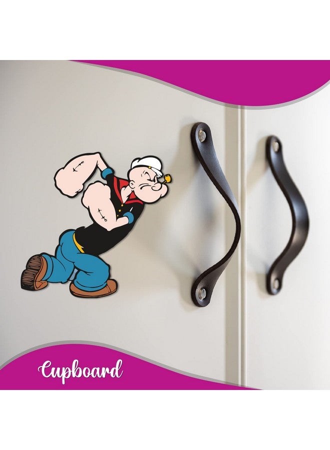 Bhai Please Popeye The Sailor Wooden Fridge Magnet Fun Comic Character Gift and Decoration | Attractive Cartoon Theme Magnet for Indoor Decoration (Pack of 1) - Image 2