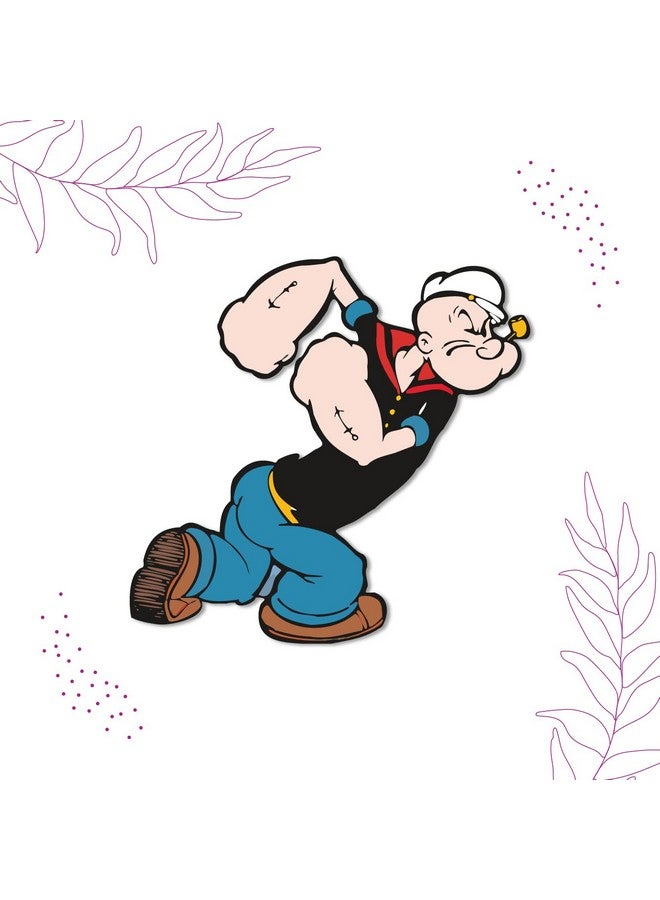 Bhai Please Popeye The Sailor Wooden Fridge Magnet Fun Comic Character Gift and Decoration | Attractive Cartoon Theme Magnet for Indoor Decoration (Pack of 1) - Image 3