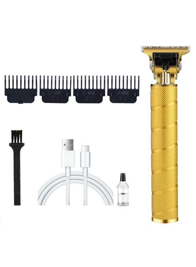 Hair Trimmer for Men, Professional Electric Hair Clippers Cordless Beard Trimmer Shaver Electric T Blade Hair Trimmer, Zero Gapped Hair Clippers Cutting Grooming Kit with Guide Combs, Gold - Image 1