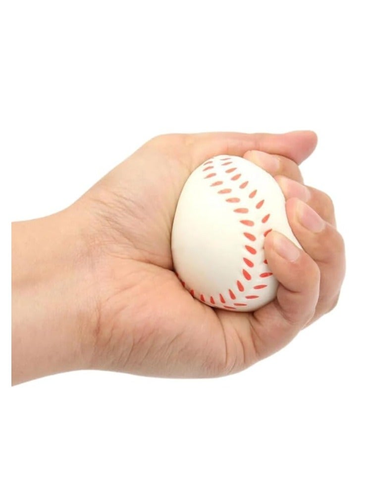 MySouq-Store Hot Hand Wrist Exercise Ball Baseball Shape Stress Relief Relaxation Squeeze Soft Foam Ball 6CM - Image 1