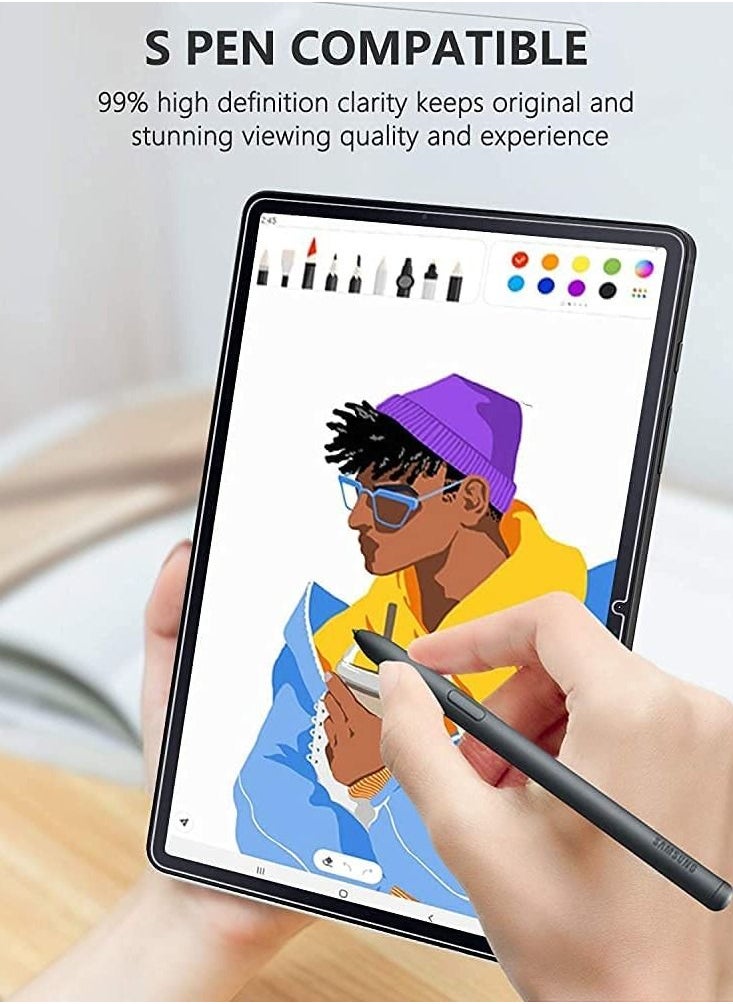 Screen Protector for Samsung Galaxy Tab S7 FE 12.4 SM-T730/T736B (2021) S Pen Support with 9H Hardness, Anti Scratch,Shatterproof and Bubble free