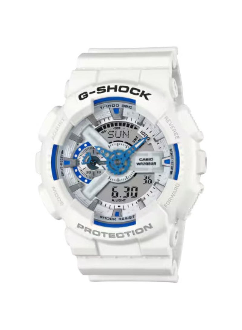 G-SHOCK Casio G-Shock GA-110HDS-7ADR  Marvel Studios Limited Edition Watch – White & Blue, Analog-Digital Hybrid, Shock Resistant, 200m Water Resistant, LED Light, Retro-Futuristic Design Inspired by The Fantastic Four: First Steps - Image 4