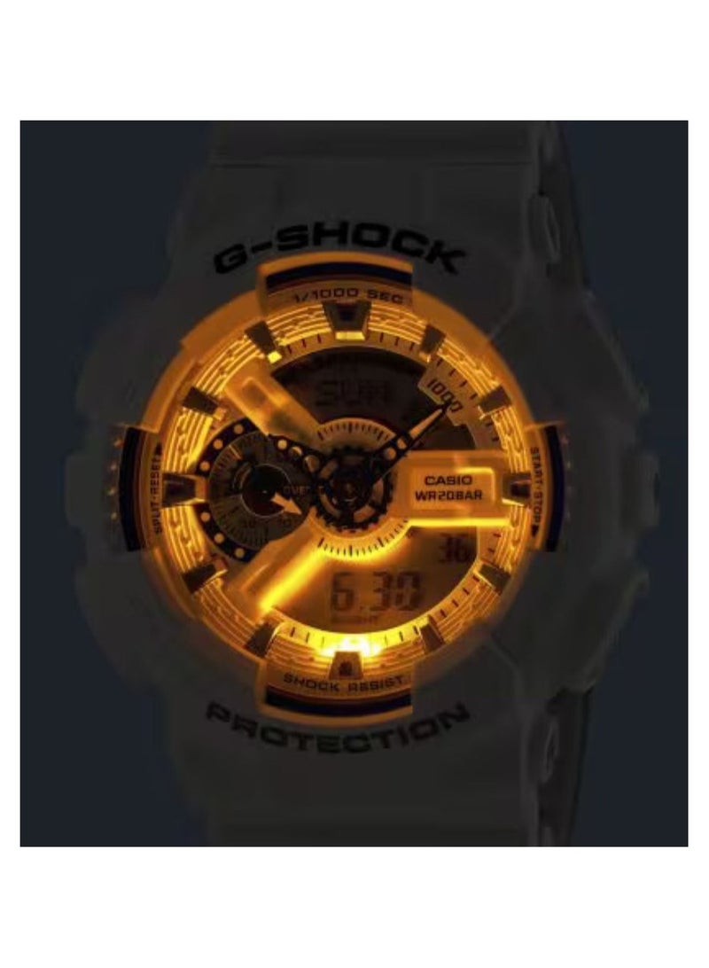 G-SHOCK Casio G-Shock GA-110HDS-7ADR  Marvel Studios Limited Edition Watch – White & Blue, Analog-Digital Hybrid, Shock Resistant, 200m Water Resistant, LED Light, Retro-Futuristic Design Inspired by The Fantastic Four: First Steps - Image 2