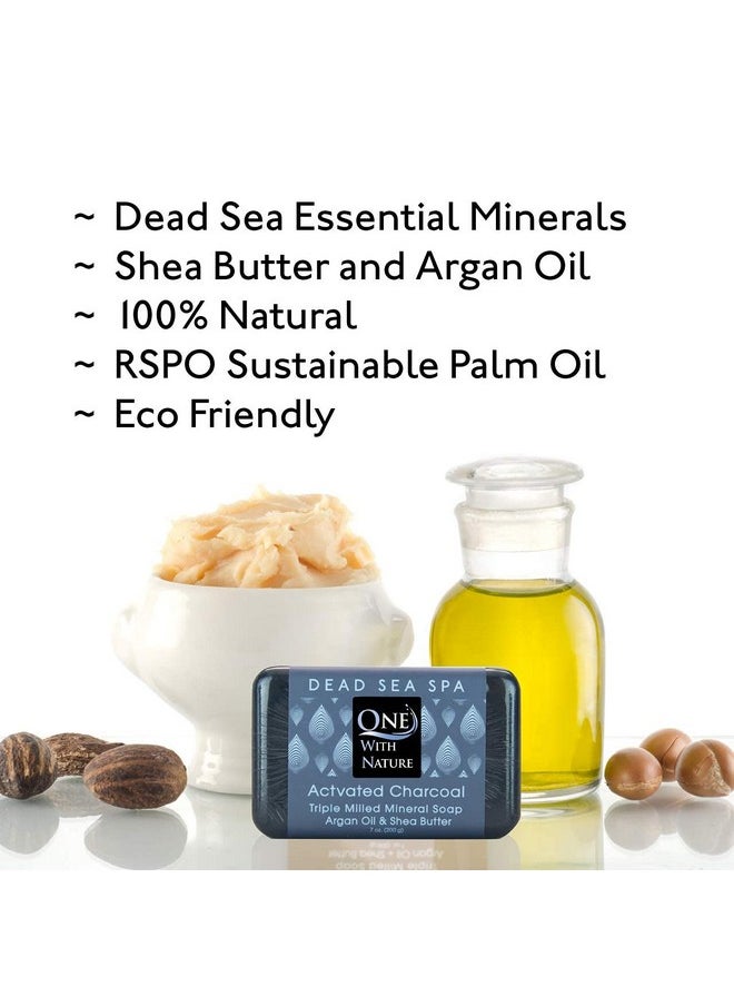 ONE WITH NATURE Dead Sea Mineral 7 Oz Soap Variety 3Pk In Branded Box. Dead Sea Salt Contains Magnesium Sulfur & 21 Essential Minerals. Shea Butter Argan Oil 100% Natural. All Skin Types Acne Eczema Psoriasis  - Image 4