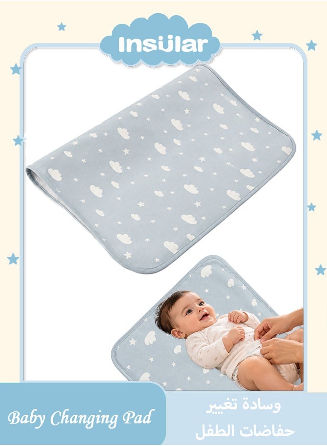 insular Baby Diaper Changing Pad, 60X90cm Waterproof Absorbent Portable Changing Mat, Reusable Changing Pad Liner for Travel or at Home Use - Image 1