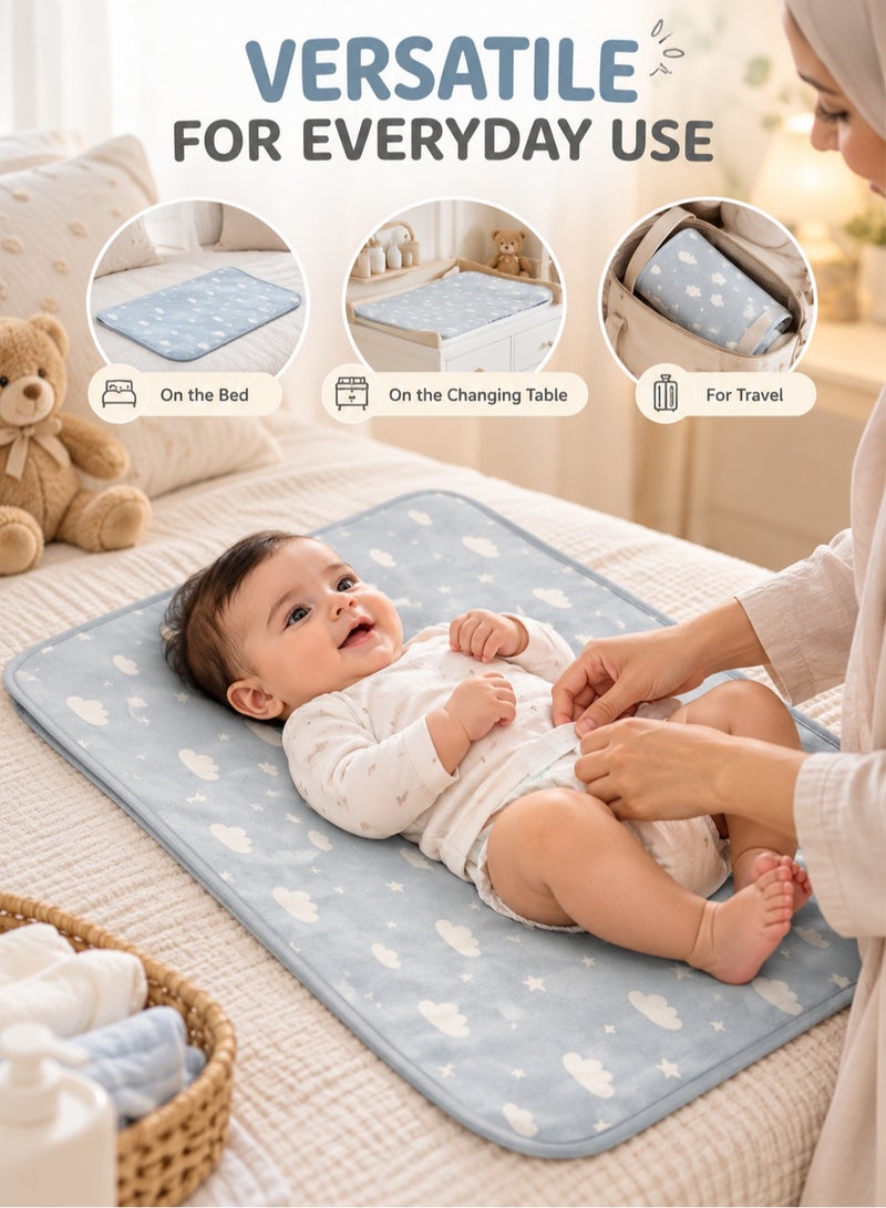 insular Baby Diaper Changing Pad, 60X90cm Waterproof Absorbent Portable Changing Mat, Reusable Changing Pad Liner for Travel or at Home Use - Image 5