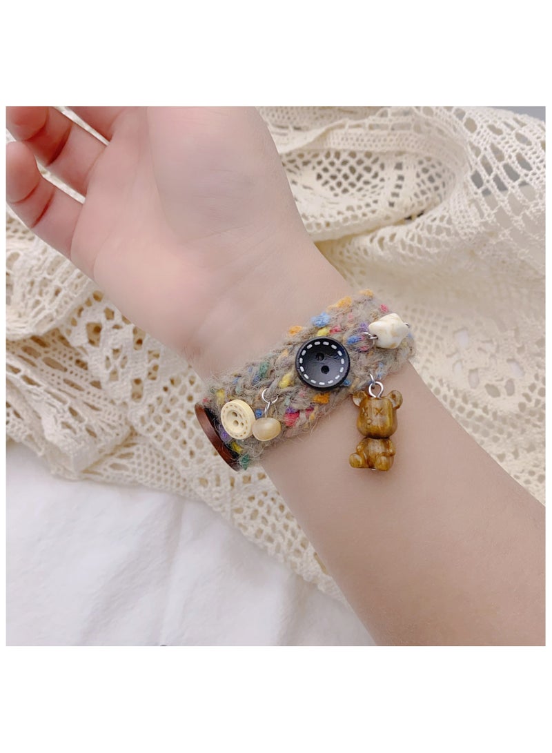 Curry Bear Button Hand Braided Bracelet  - Image 2