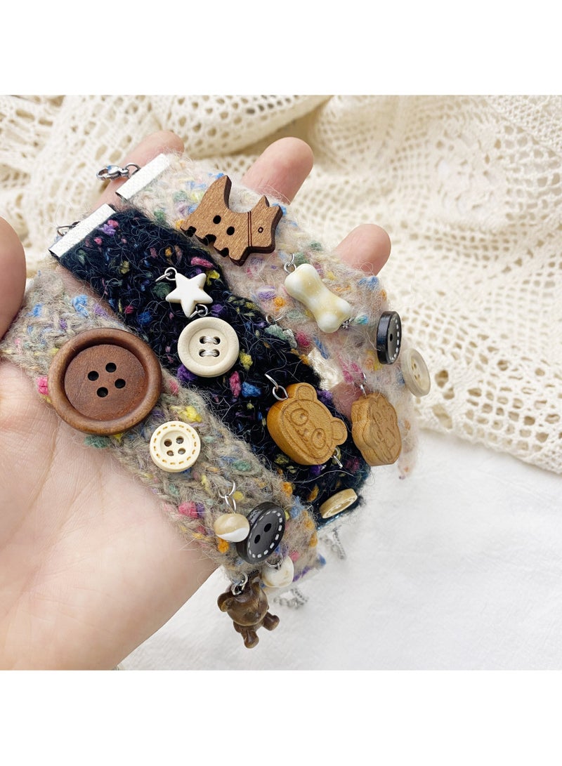 Curry Bear Button Hand Braided Bracelet  - Image 3
