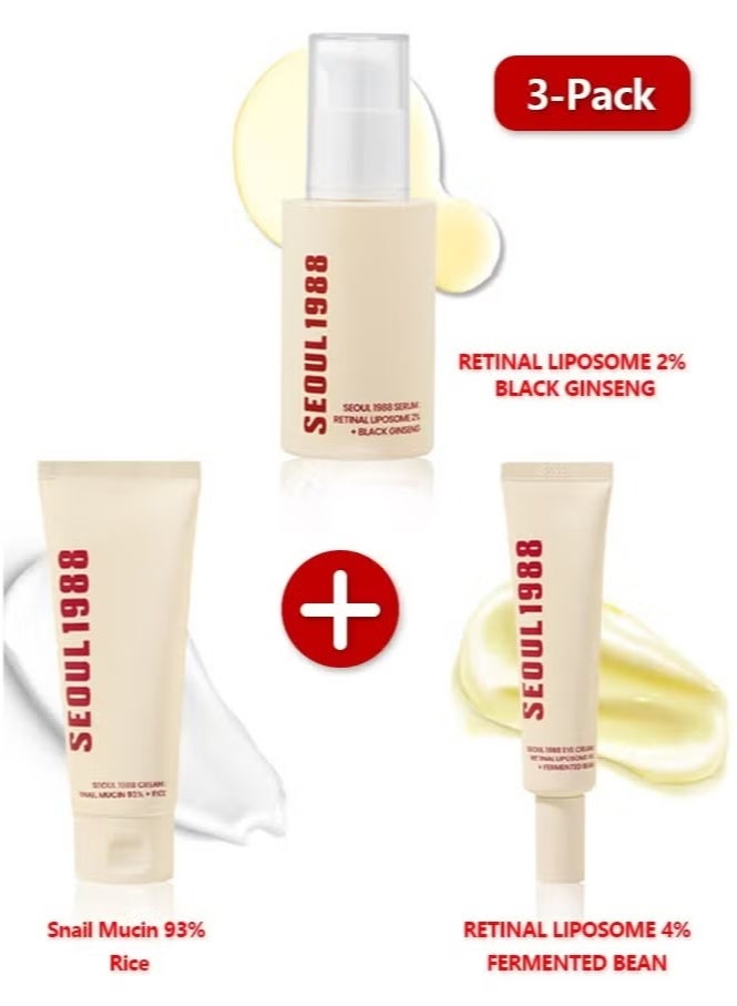 SEOUL 1988 SEOUL 1988 Dual Retinal Set – Liposome Serum + Eye Cream, Anti-Wrinkle & Brightening Korean Skincare Duo(Packaging May Vary) - Image 1