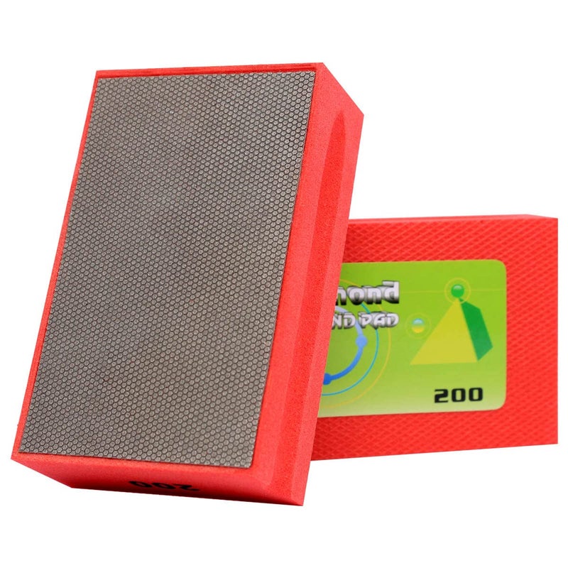 BSRTTOOL Electroplated Diamond Hand Polishing Pads 60-400 Grit Sanding Tile Stone Marble Concrete Wet Dry¡­ (Grit-200#) - Image 1